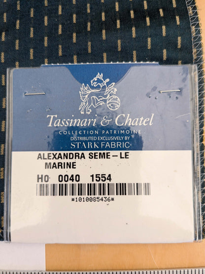 101 EV50 25" x 26" Square Tassinari and Chatel Alexandra Seme Le Marine Navy Blue Small Scale Texture MSRP USD 300+/y