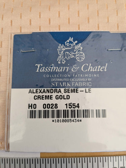 102 EV50 25" x 26" Square Tassinari and Chatel Alexandra Seme Le Creme Gold Small Scale Texture MSRP USD 300+/y