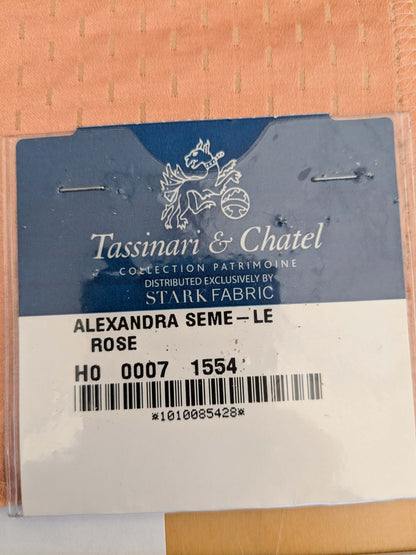 103 EV50 25" x 26" Square Tassinari and Chatel Alexandra Seme Le Rose Peach Small Scale Texture MSRP USD 300+/y