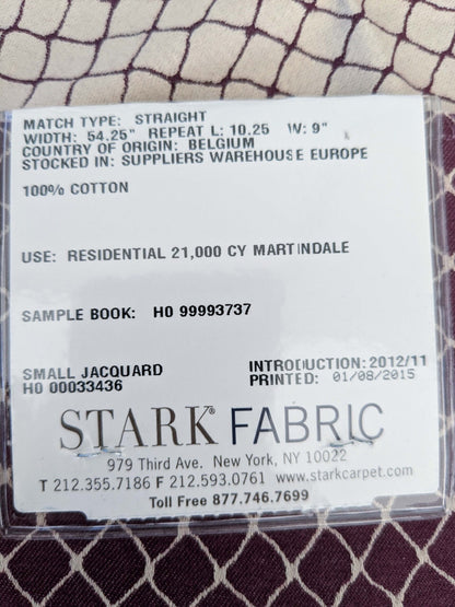 106 EV50 25" x 26" Square Jean Paul Gaultier Cabaret Bordeaux Purple White Reversible Small Jacquard Diamond Cotton MSRP USD300+/y