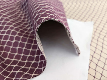 106 EV50 25" x 26" Square Jean Paul Gaultier Cabaret Bordeaux Purple White Reversible Small Jacquard Diamond Cotton MSRP USD300+/y