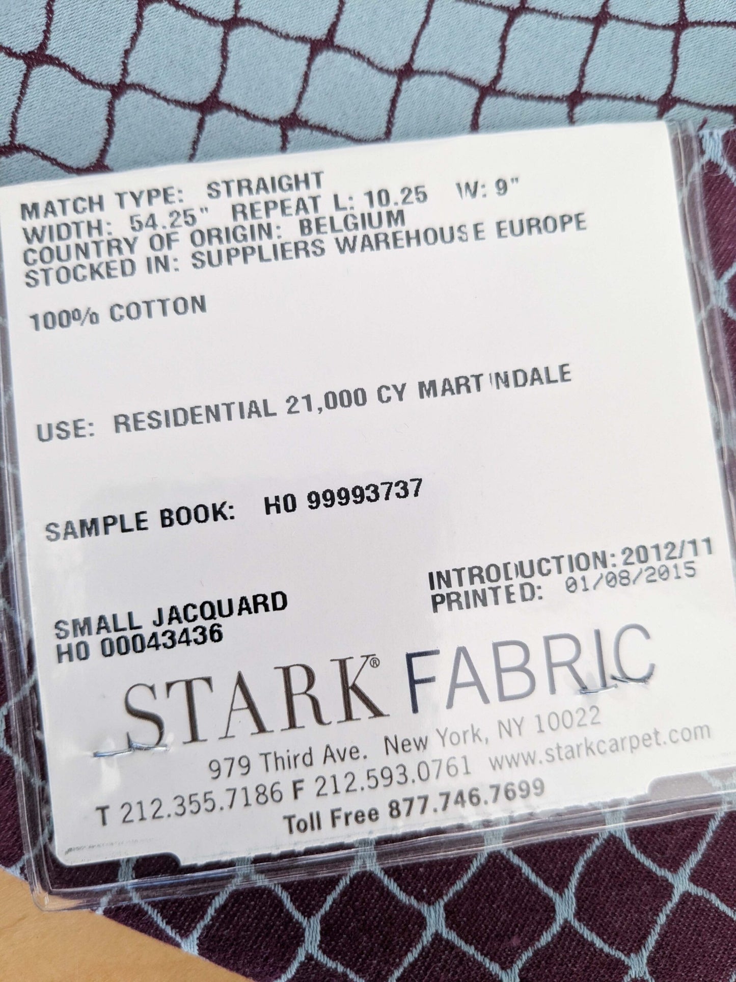 107 EV50 25" x 26" Square Jean Paul Gaultier Cabaret Porcelaine Blue Purple Reversible Small Jacquard Diamond Cotton MSRP USD300+/y