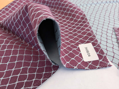 107 EV50 25" x 26" Square Jean Paul Gaultier Cabaret Porcelaine Blue Purple Reversible Small Jacquard Diamond Cotton MSRP USD300+/y