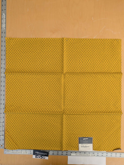 108 EV50 25" x 26" Square Jean Paul Gaultier Cabaret Pollen Yellow Gray Reversible Small Jacquard Diamond Cotton MSRP USD300+/y