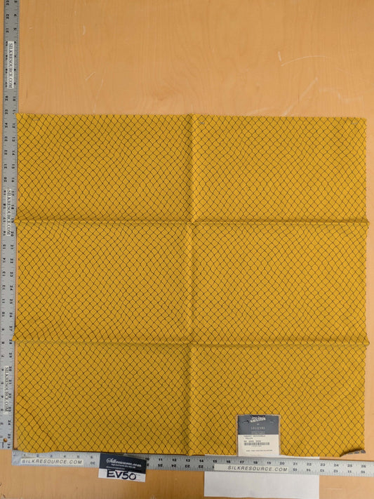 108 EV50 25" x 26" Square Jean Paul Gaultier Cabaret Pollen Yellow Gray Reversible Small Jacquard Diamond Cotton MSRP USD300+/y