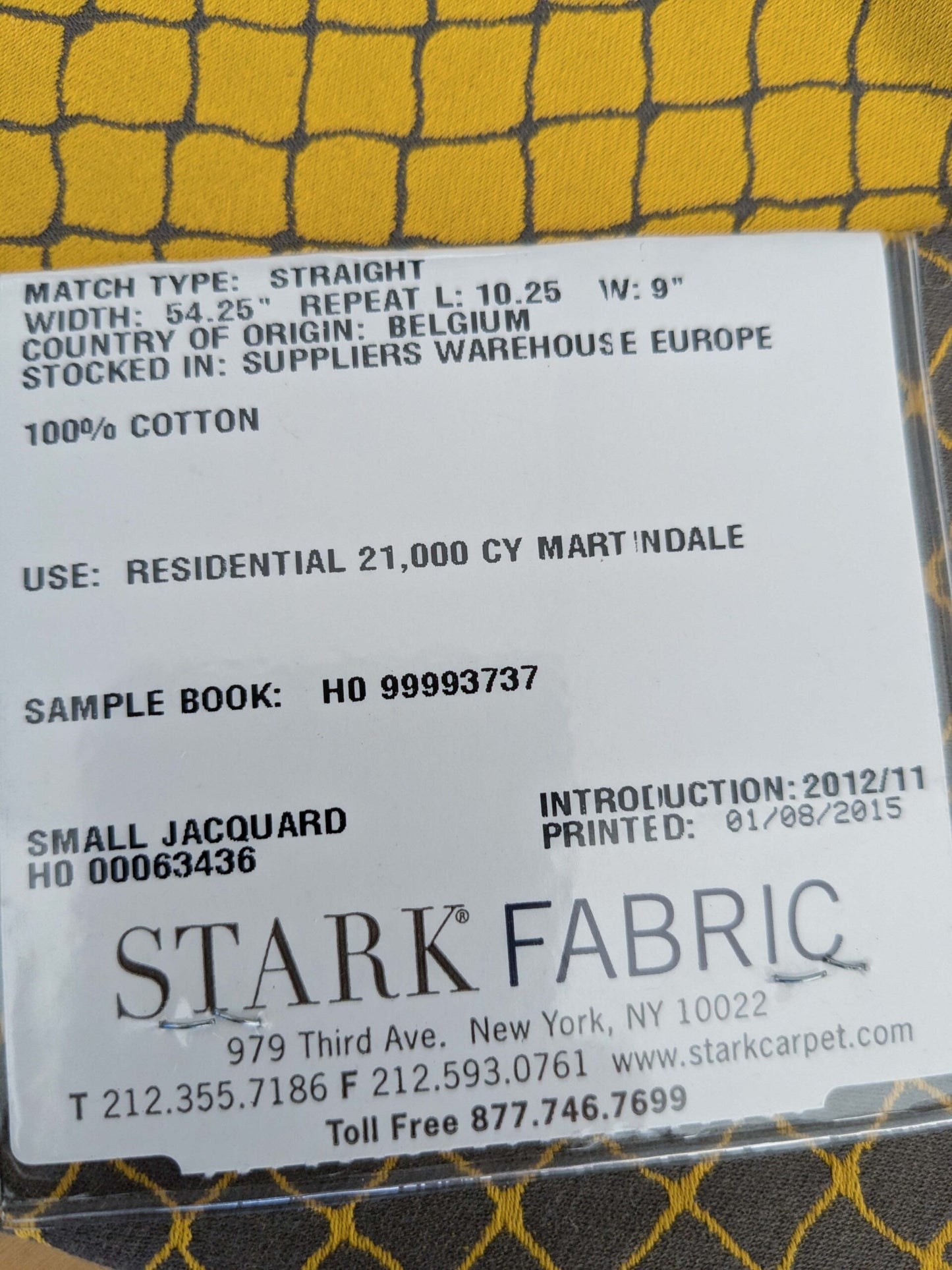 108 EV50 25" x 26" Square Jean Paul Gaultier Cabaret Pollen Yellow Gray Reversible Small Jacquard Diamond Cotton MSRP USD300+/y