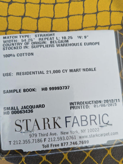 108 EV50 25" x 26" Square Jean Paul Gaultier Cabaret Pollen Yellow Gray Reversible Small Jacquard Diamond Cotton MSRP USD300+/y