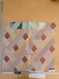 112 EV50 26" x 27" Square  Scalamandre Lelievre Paris M1 Poudre White Yellow Diamond Geometric Jacquard MSRP USD 500+/y