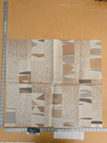 113 EV50 25" x 27" Square Scalamandre Lelievre Toundra Naturel Abstract Beige Brown