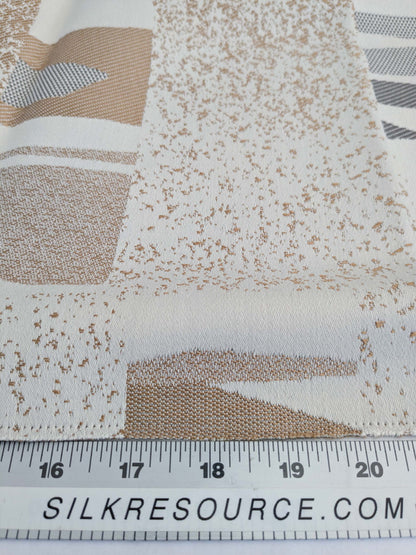 113 EV50 25" x 27" Square Scalamandre Lelievre Toundra Naturel Abstract Beige Brown