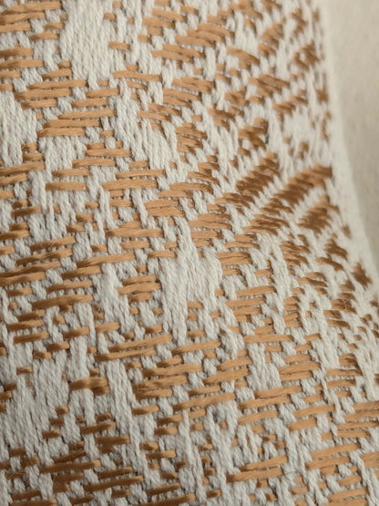 113 EV50 25" x 27" Square Scalamandre Lelievre Toundra Naturel Abstract Beige Brown