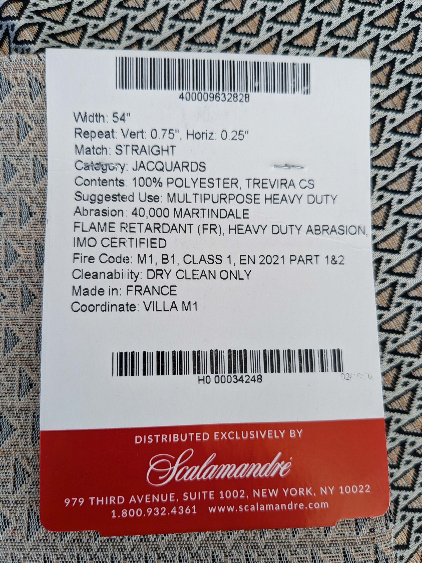 115 EV50 25" x 26" Square Scalamandre Diamant M1 Graphite Gray Small Scale Texture