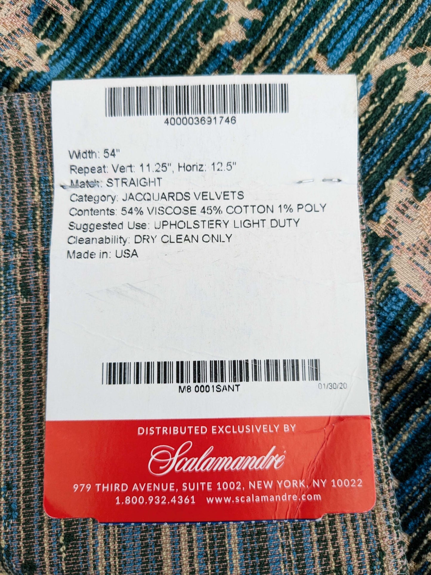 116 EV50 25" x 26" Square Scalamandre Santini BIS Green Blue Custom Silk Velvet Lion Animal Leopard Forest MSRP USD 882/y