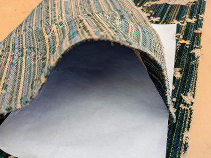 116 EV50 25" x 26" Square Scalamandre Santini BIS Green Blue Custom Silk Velvet Lion Animal Leopard Forest MSRP USD 882/y