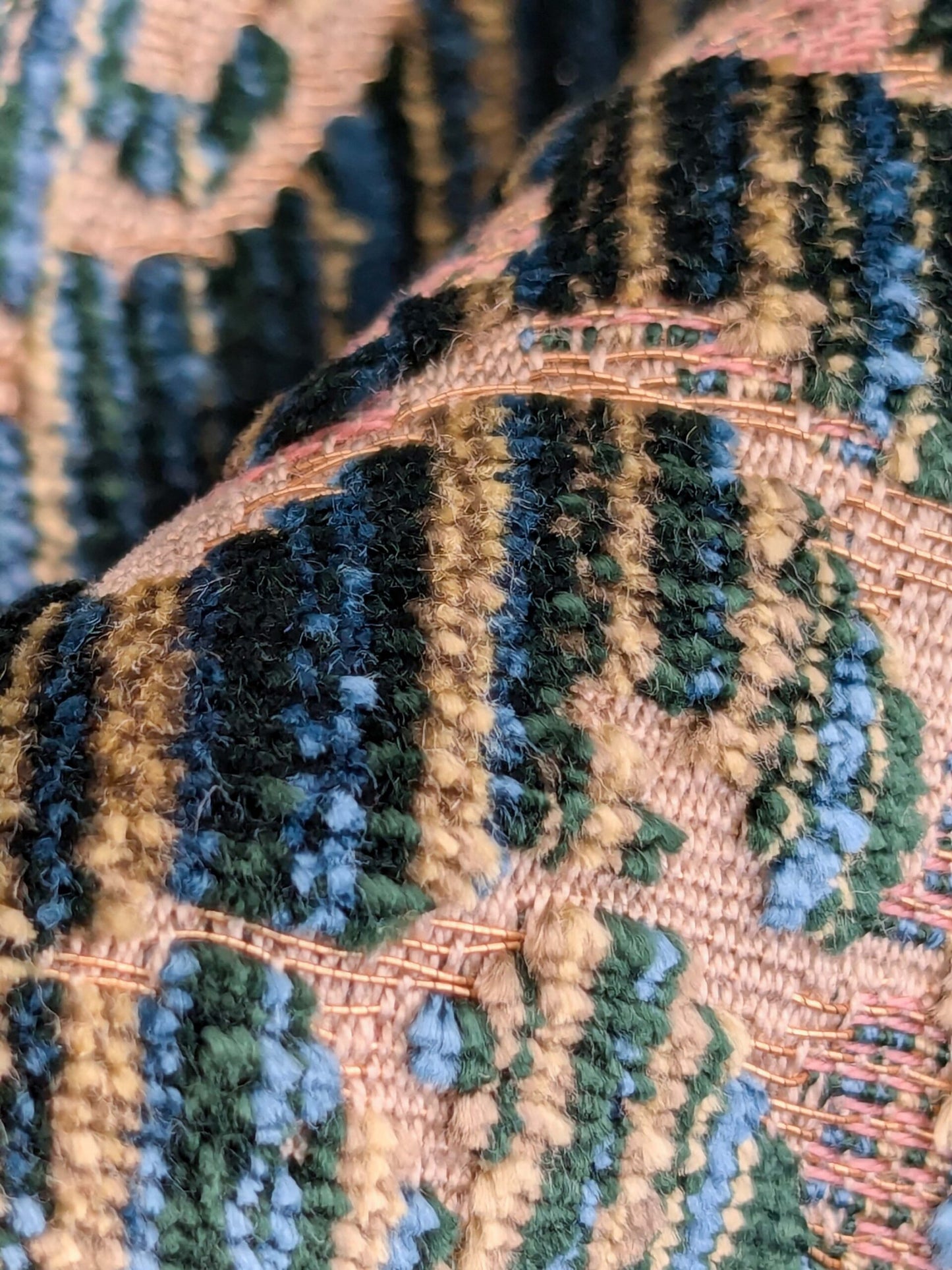 116 EV50 25" x 26" Square Scalamandre Santini BIS Green Blue Custom Silk Velvet Lion Animal Leopard Forest MSRP USD 882/y