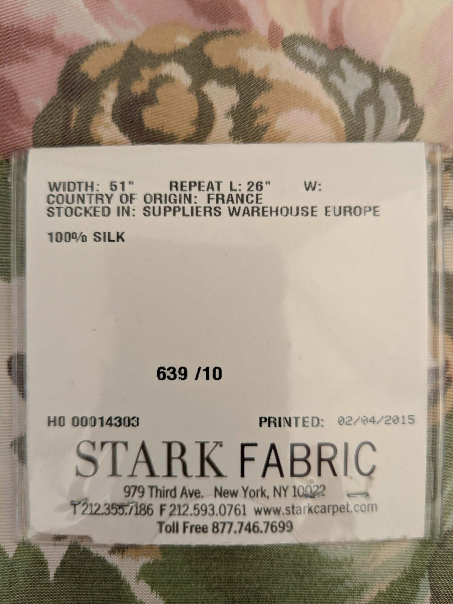 119 EV50 25" x 26" Square  Scalamandre Lelievre Paris Versailles Multi on Creme Warp Silk Floral Print Historic MSRP US 1200+