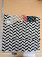 120 EV50 25" x 26" Square  Scalamandre Lelievre Paris Villa M1 Reglisse Black White Chevron Geometric MSRP USD566/y