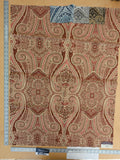 121 EV50 25" x 27" Square Scalamandre Lelievre Paris Paisley Jacquard Boheme Red Viscose MSRP USD484/y