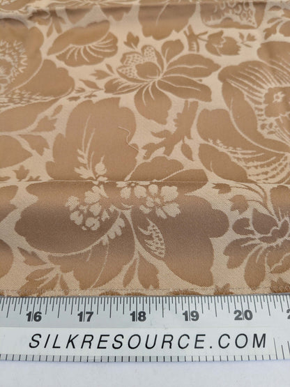 124 EV50 20" x 29" Square Scalamandre Old World Weavers Chelsea Damask Sandalwood (Reversible) Brown
