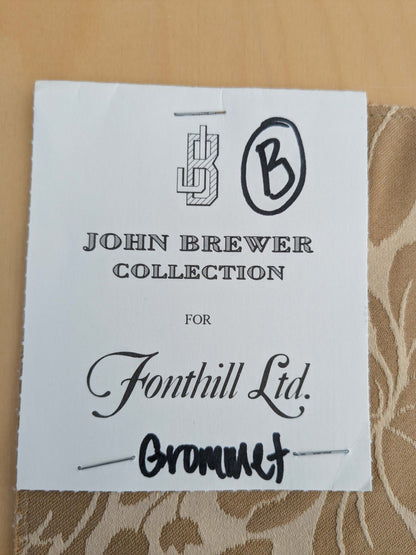 126 EV50 20" x 30" Square Scalamandre Kensington Damask Tobacco Cream Brown Floral Piece B