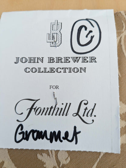 127 EV50 20" x 29" Square Scalamandre Kensington Damask Tobacco Cream Brown Floral Piece C