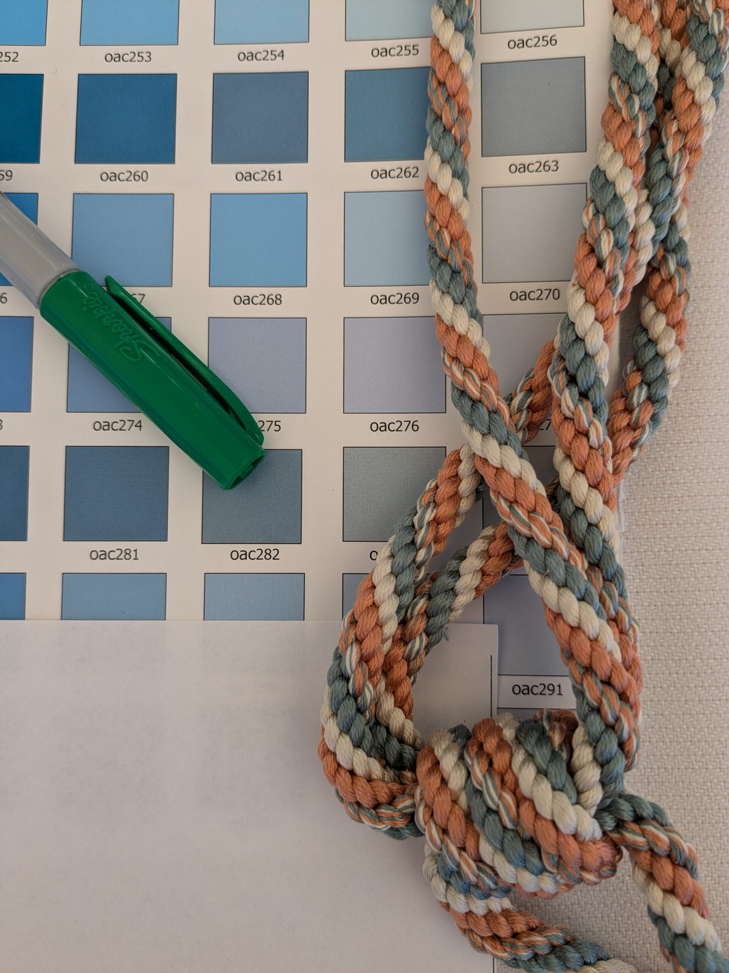 Scalamandre Tieback Handmade Single Tassel Blue White Copper MSRP USD200/each