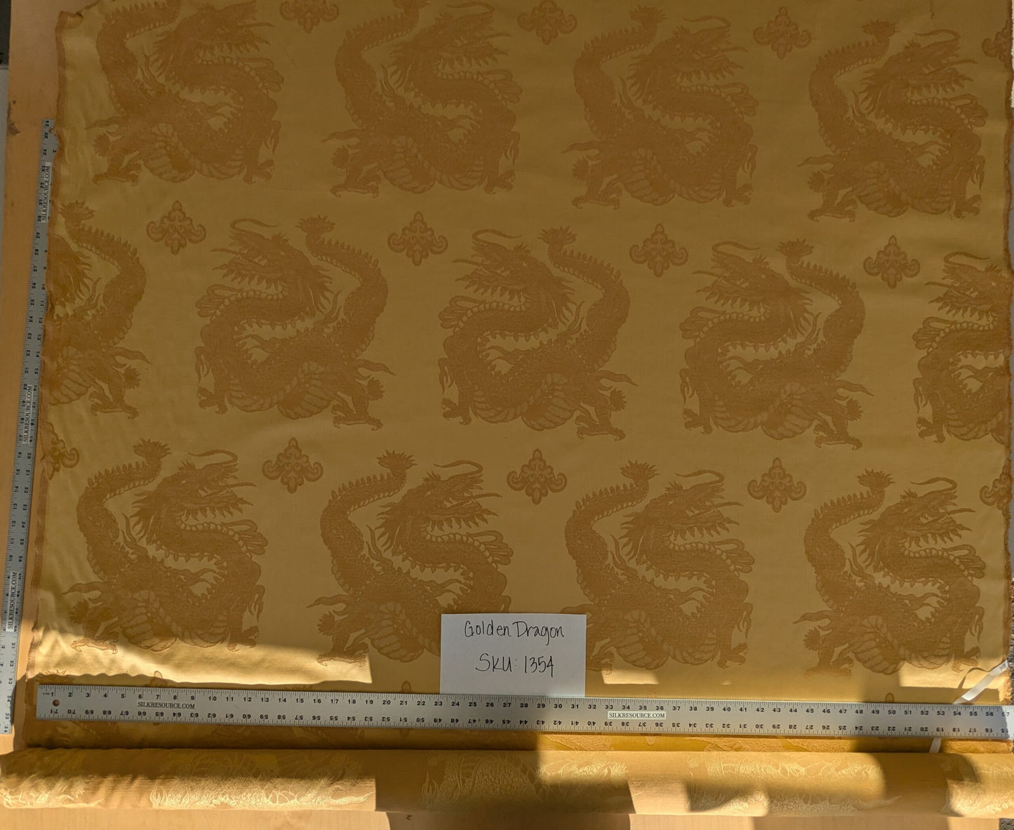 4.5y Designer Golden Dragon Brocade Ming Dynasty Cotton Viscose Heavy