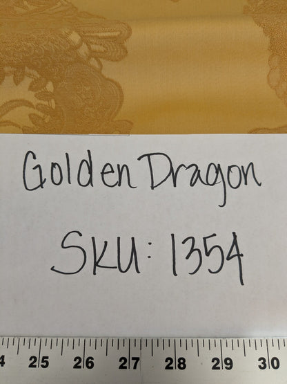 4.5y Designer Golden Dragon Brocade Ming Dynasty Cotton Viscose Heavy