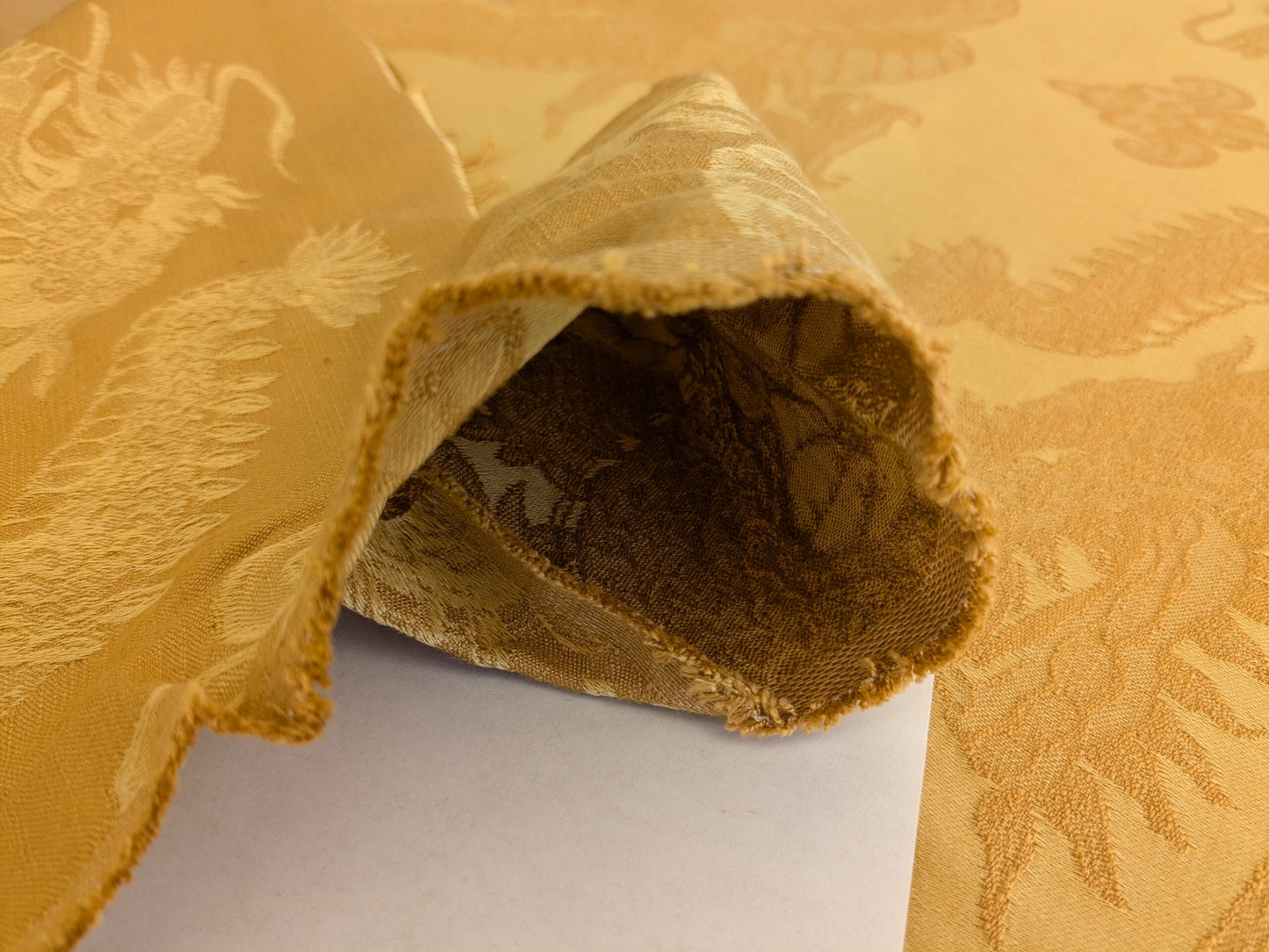 4.5y Designer Golden Dragon Brocade Ming Dynasty Cotton Viscose Heavy