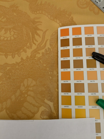 4.5y Designer Golden Dragon Brocade Ming Dynasty Cotton Viscose Heavy