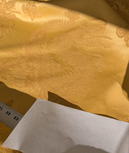 4.5y Designer Golden Dragon Brocade Ming Dynasty Cotton Viscose Heavy