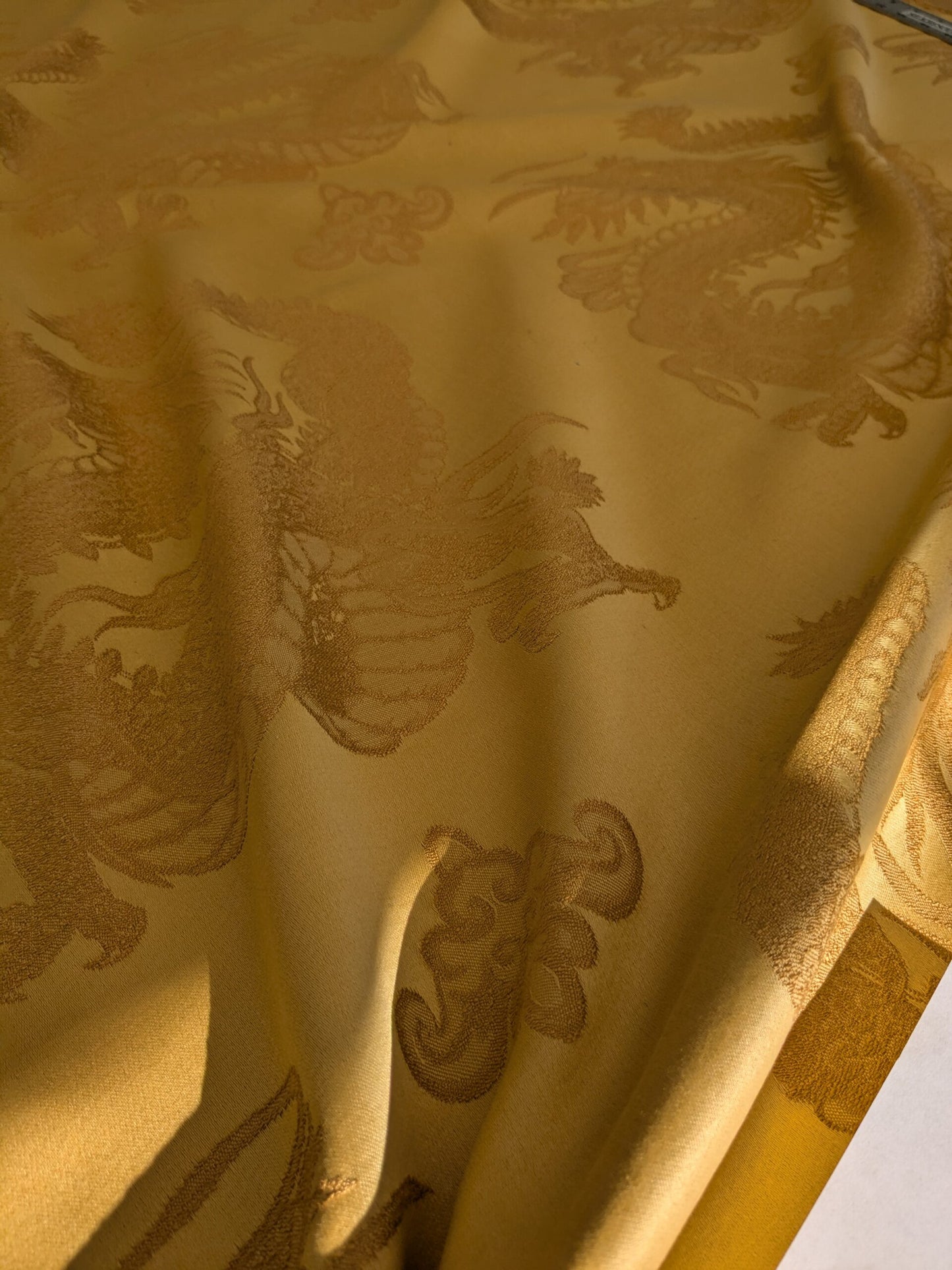 4.5y Designer Golden Dragon Brocade Ming Dynasty Cotton Viscose Heavy