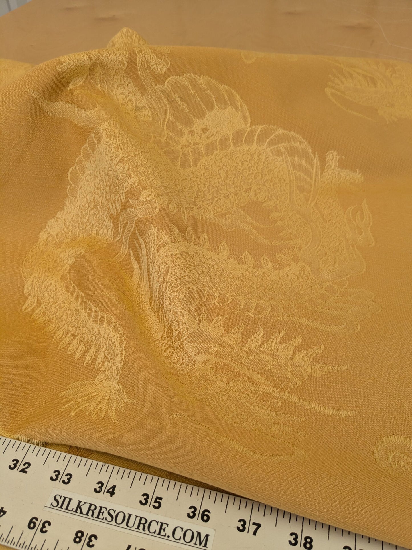 4.5y Designer Golden Dragon Brocade Ming Dynasty Cotton Viscose Heavy
