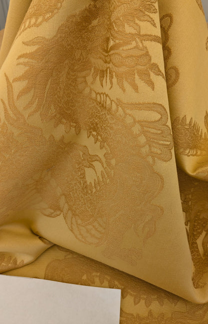 4.5y Designer Golden Dragon Brocade Ming Dynasty Cotton Viscose Heavy