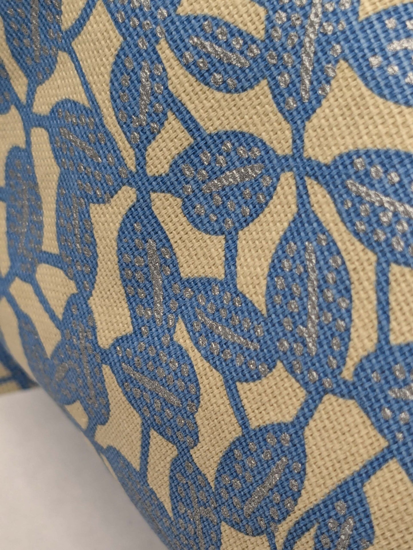 Gp & Baker Lifestyle Madurai Aqua/cobalt Blue Floral Embroidery Stripe Cotton MSRP US196/y