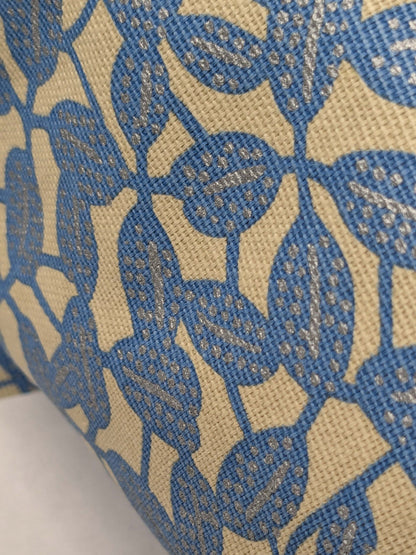 Gp & Baker Lifestyle Madurai Aqua/cobalt Blue Floral Embroidery Stripe Cotton MSRP US196/y