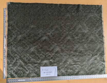 Palazzo Grassi Silk Velvet &amp; Cut Velvet Silvery Green Renaissance Damask MSRP $1000+/yard