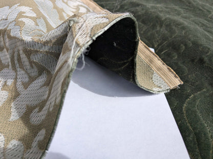 Palazzo Grassi Silk Velvet &amp; Cut Velvet Silvery Green Renaissance Damask MSRP $1000+/yard