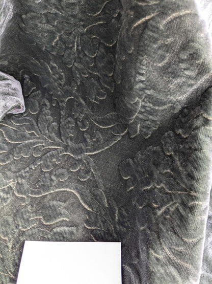 Palazzo Grassi Silk Velvet &amp; Cut Velvet Silvery Green Renaissance Damask MSRP $1000+/yard