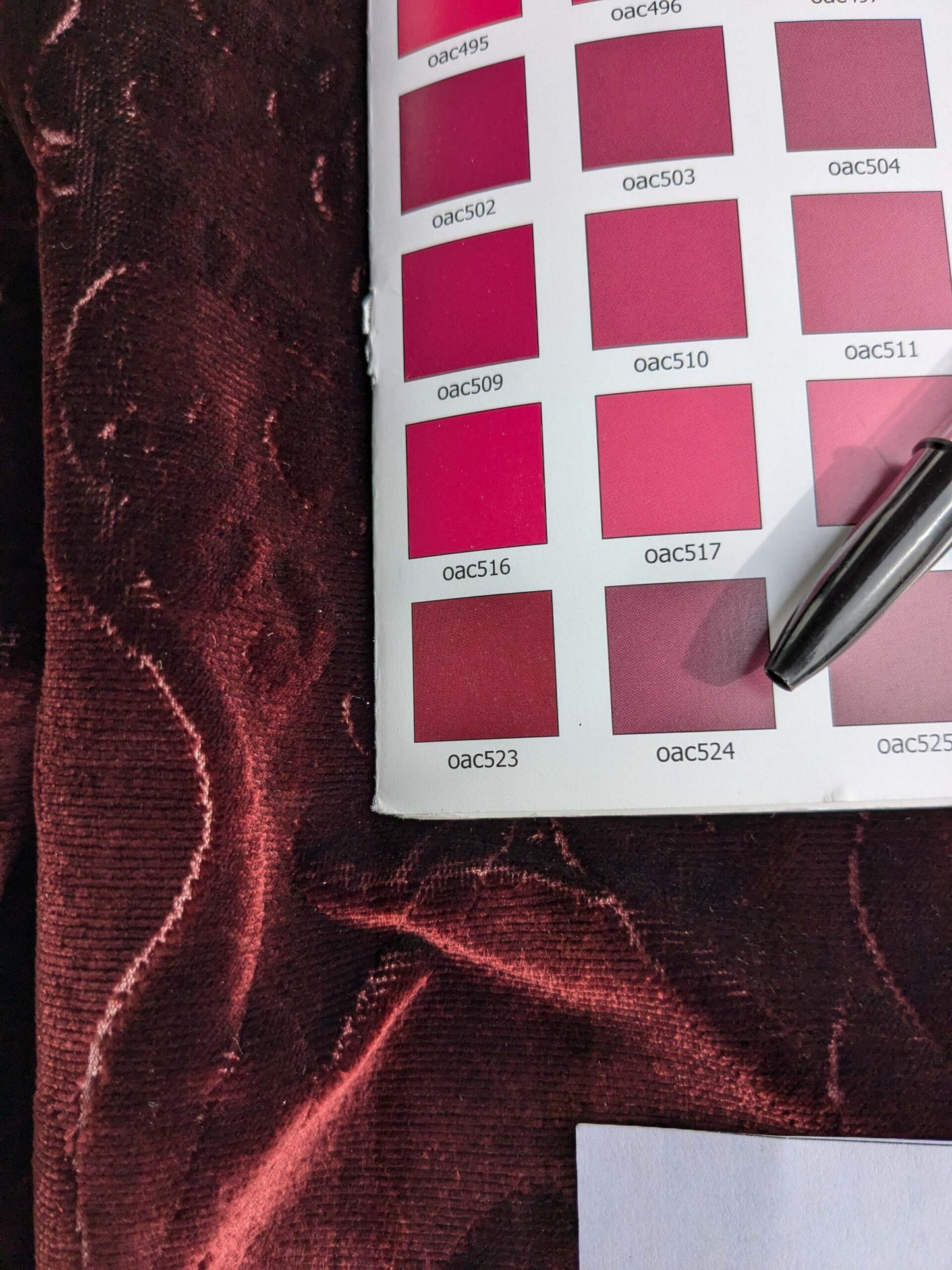 Palazzo Grassi Silk Velvet &amp; Cut Velvet Deep Burgundy Red Renaissance Damask MSRP $1000+/yard