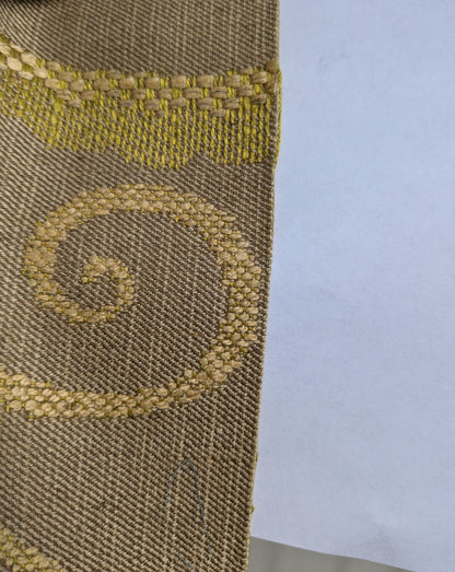 Scalamandre Slovenia Lime Green Large Crewel Flower Lampas Fr Italy Old World Weavers MSRP USD 290/Y