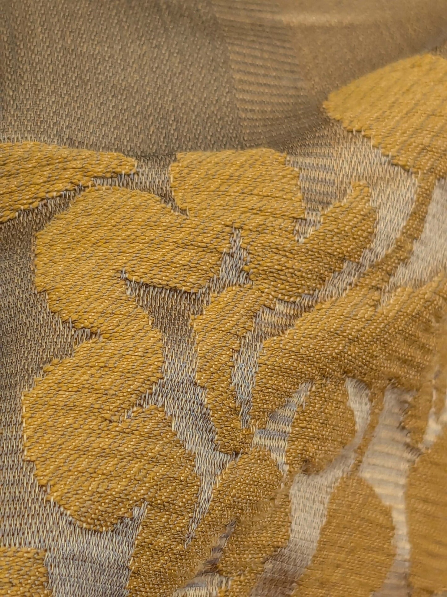 1 EV51 1.1y X 51"W Length  Scalamandre Lelievre Carrousel Cuir Brown Damask Jacquard MSRP USD 892/y