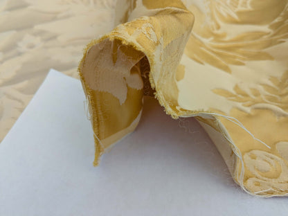 2 EV51 1.2y x 51"W Length  Scalamandre Lelievre Carrousel Lotus Yellow Damask Jacquard MSRP USD 892/y