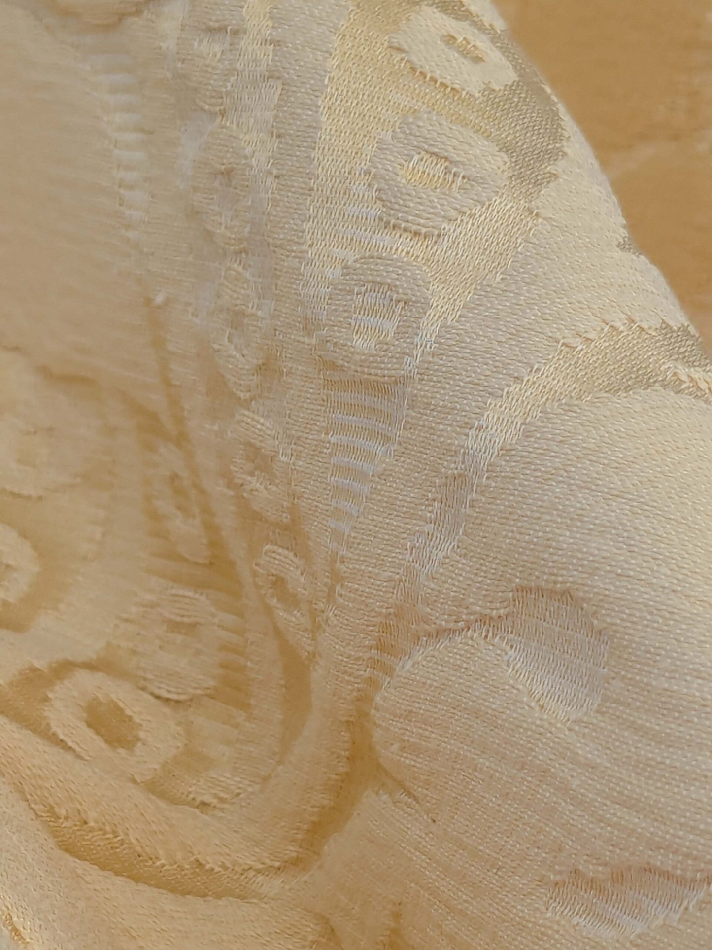 2 EV51 1.2y x 51"W Length  Scalamandre Lelievre Carrousel Lotus Yellow Damask Jacquard MSRP USD 892/y