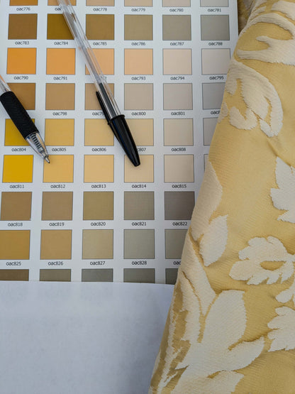 2 EV51 1.2y x 51"W Length  Scalamandre Lelievre Carrousel Lotus Yellow Damask Jacquard MSRP USD 892/y