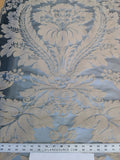 3 EV51 1.2y x 51"w Length  Scalamandre Lelievre Carrousel Neptune Blue Damask Jacquard MSRP USD 892/y