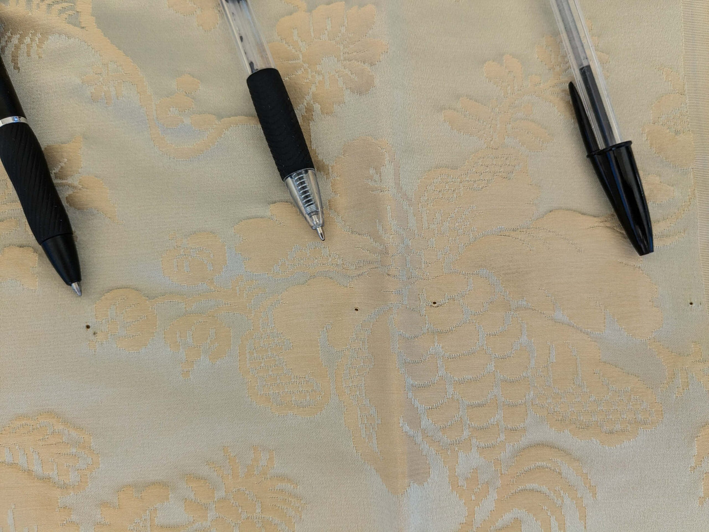 7 EV51 2.4y x 51"W Length Scalamandre Tassinari and Chatel Meillant Vert De Gris Gray Damask Historic MSRP USD 690/yard