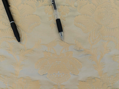 7 EV51 2.4y x 51"W Length Scalamandre Tassinari and Chatel Meillant Vert De Gris Gray Damask Historic MSRP USD 690/yard