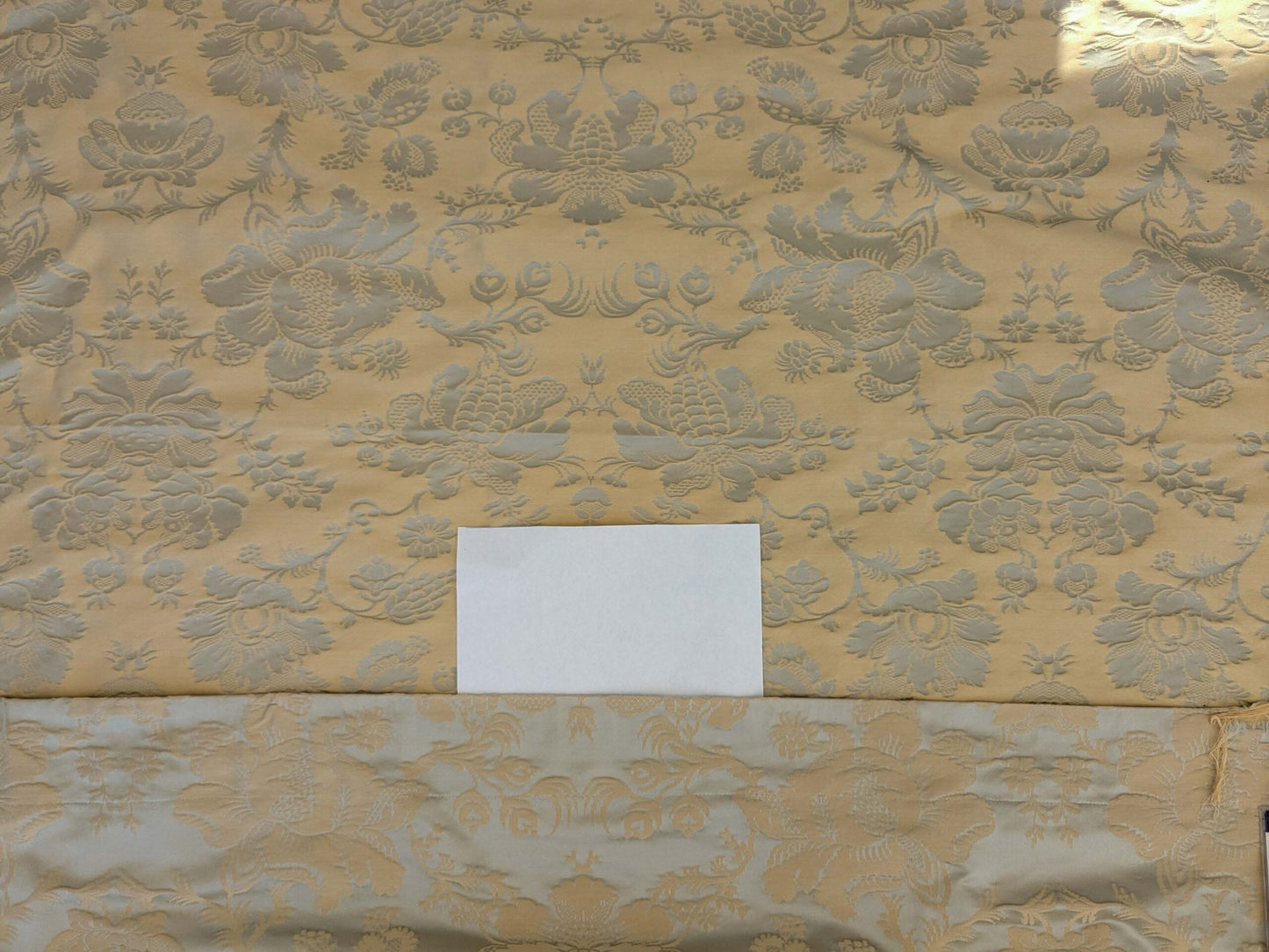 7 EV51 2.4y x 51"W Length Scalamandre Tassinari and Chatel Meillant Vert De Gris Gray Damask Historic MSRP USD 690/yard