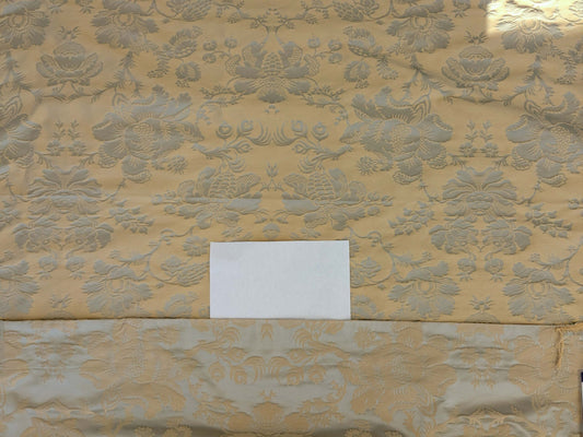 7 EV51 2.4y x 51"W Length Scalamandre Tassinari and Chatel Meillant Vert De Gris Gray Damask Historic MSRP USD 690/yard